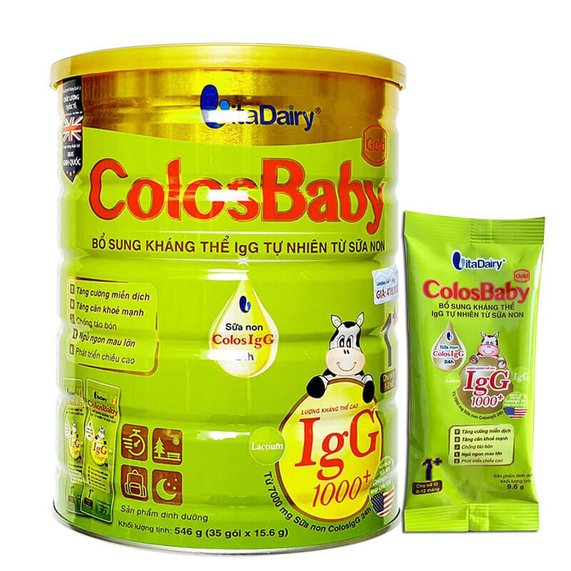 Sữa Colosbaby dạng gói _Sữa Non ColosIgG 24h 90G - ColosBaby Gold 0+ 35 Gói 336G - ColosBaby Gold 1+ 35 Gói 546G