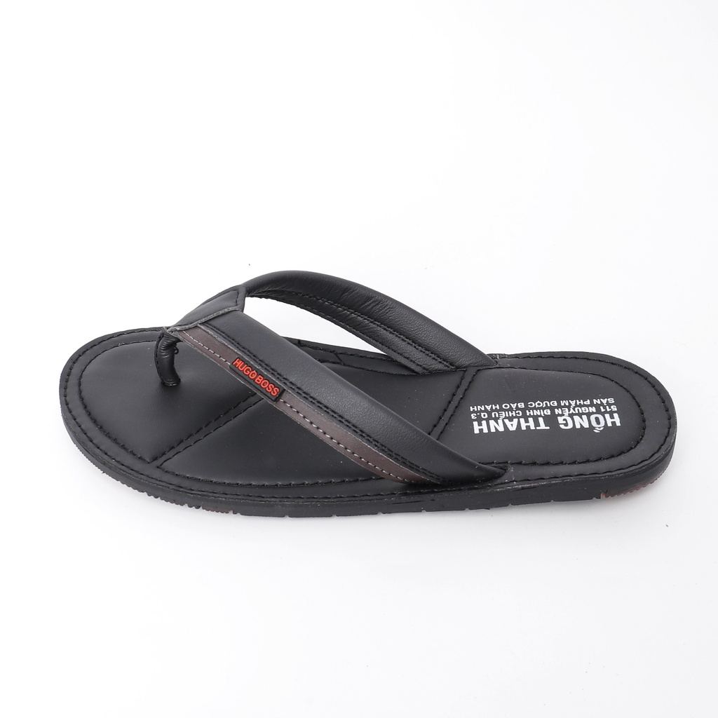 Dép kẹp nam da thật, đế cao su, chống trượt T28