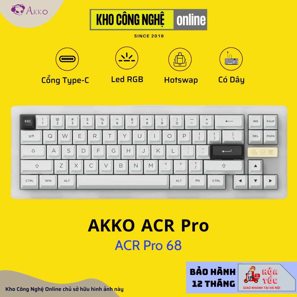 Bàn phím AKKO ACR Pro 75 / ACR Pro 68 (RGB / Hotswap / AKKO CS Crystal / Gasket Mount)