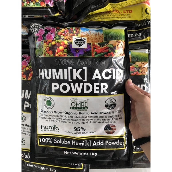 Humic Acid Powder Nguyên liệu Nhập khẩu Mỹ gói 1kg