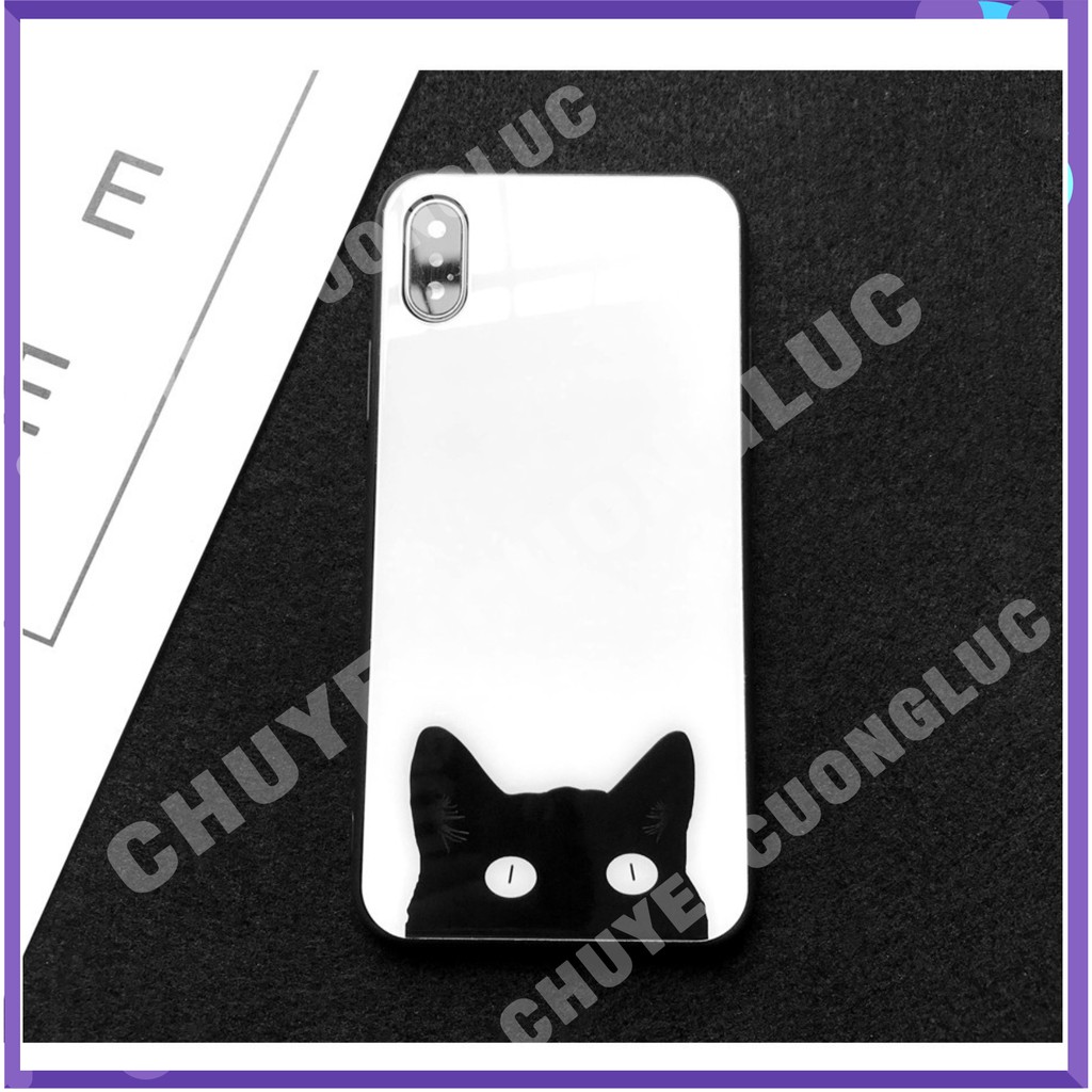 [HOT] Ốp kính hình đôi mèo đen - iPhone 6/6S - 6 Plus/ 6S Plus - 7/ 8 - 7 Plus/ 8 Plus - X/ XS/ XS Max . ... - CCLNB