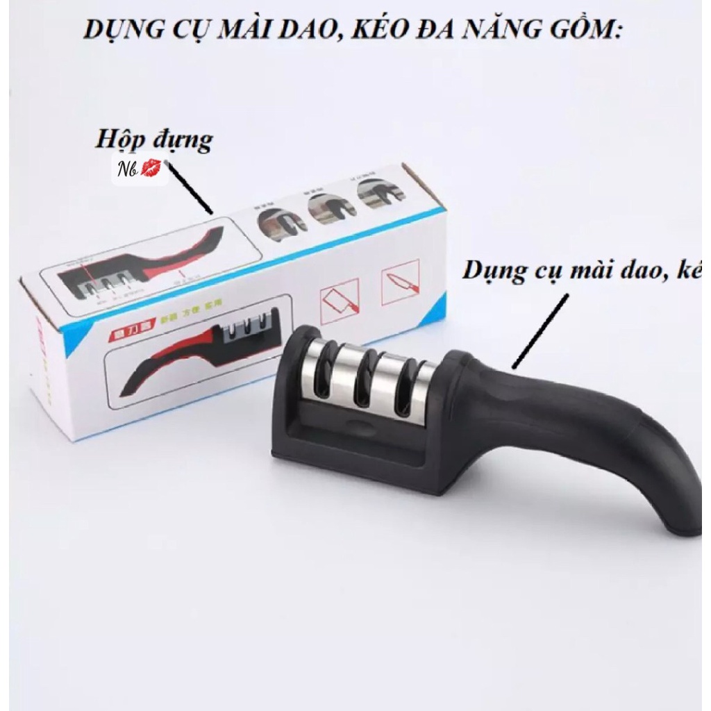 [ Siêu Sale ] Dụng Cụ Mài Dao Kéo 3 Cấp Độ Cầm Tay, Máy Mài Dao Nhanh Tiện Lợi