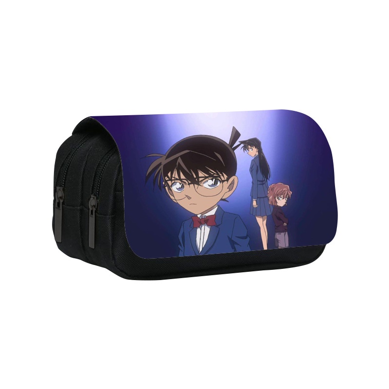 Túi Đựng Bút Hai Lớp Sức Chứa Lớn Họa Tiết Thám Tử Conan Hoạt Hình BY2