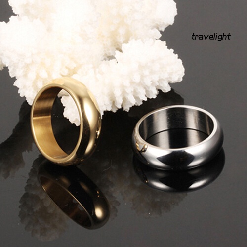 (Travelight) Nhẫn Cưới Bằng Thép Titan Kích Thước 6mm Cỡ 6-10