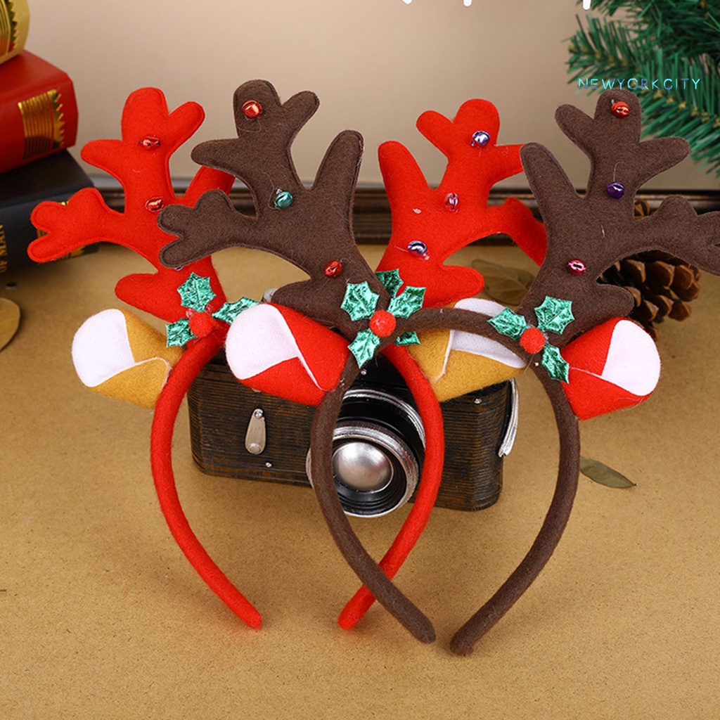Băng Đô Cài Tóc Hình Sừng Hươu Phong Cách Giáng Sinh Đáng Yêu