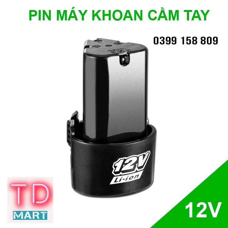 Pin Máy Khoan Cầm Tay 12 V Li-Ion 1500mAh, pin máy khoan, pin 12v