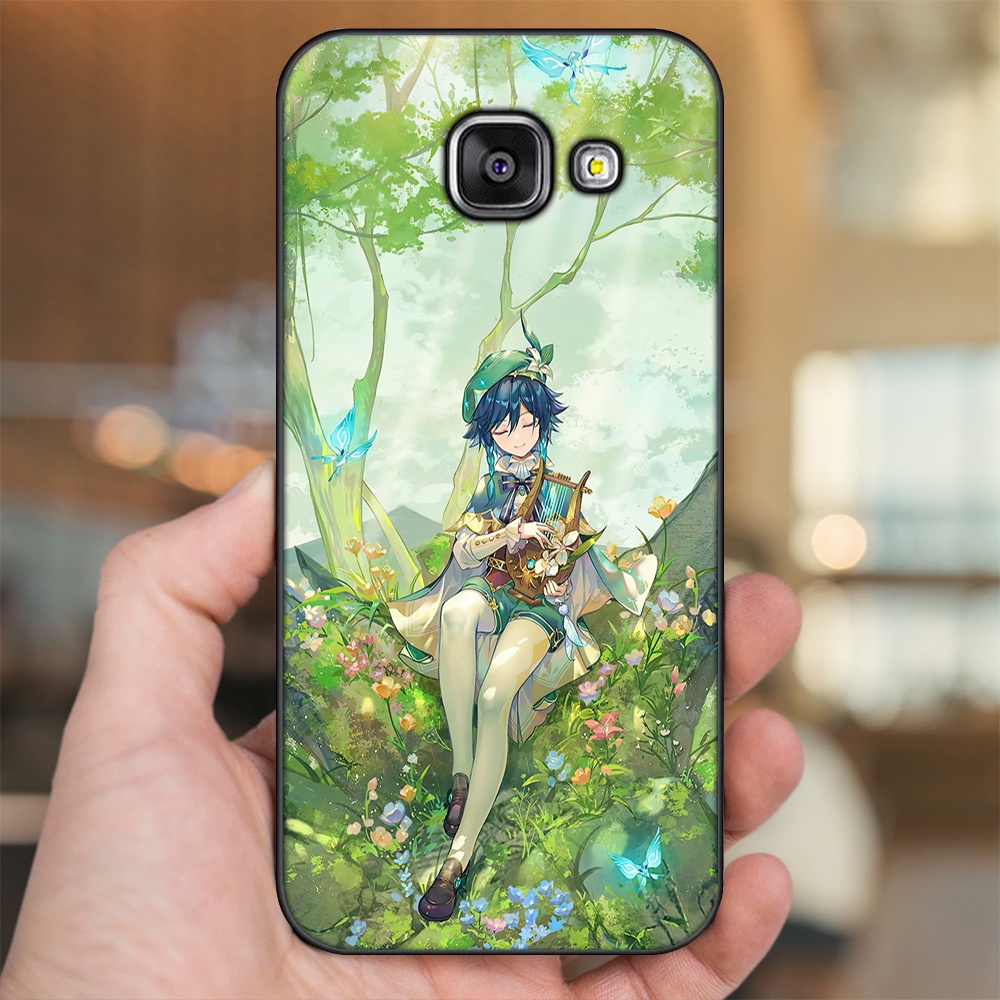 Ốp lưng Samsung A3 2016, A5 2016, A7 2016 viền đen in hình Venti Genshin Impact