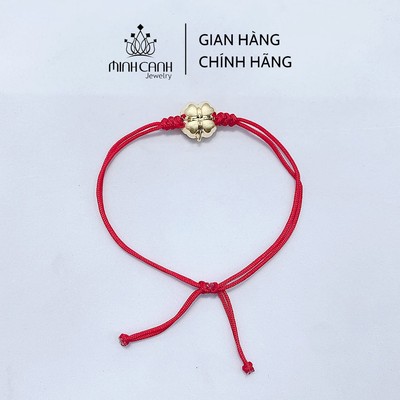 Vòng Tay Chỉ Đỏ Mix Cỏ 4 Lá Bạc Xi Vàng Minh Canh Jewelry