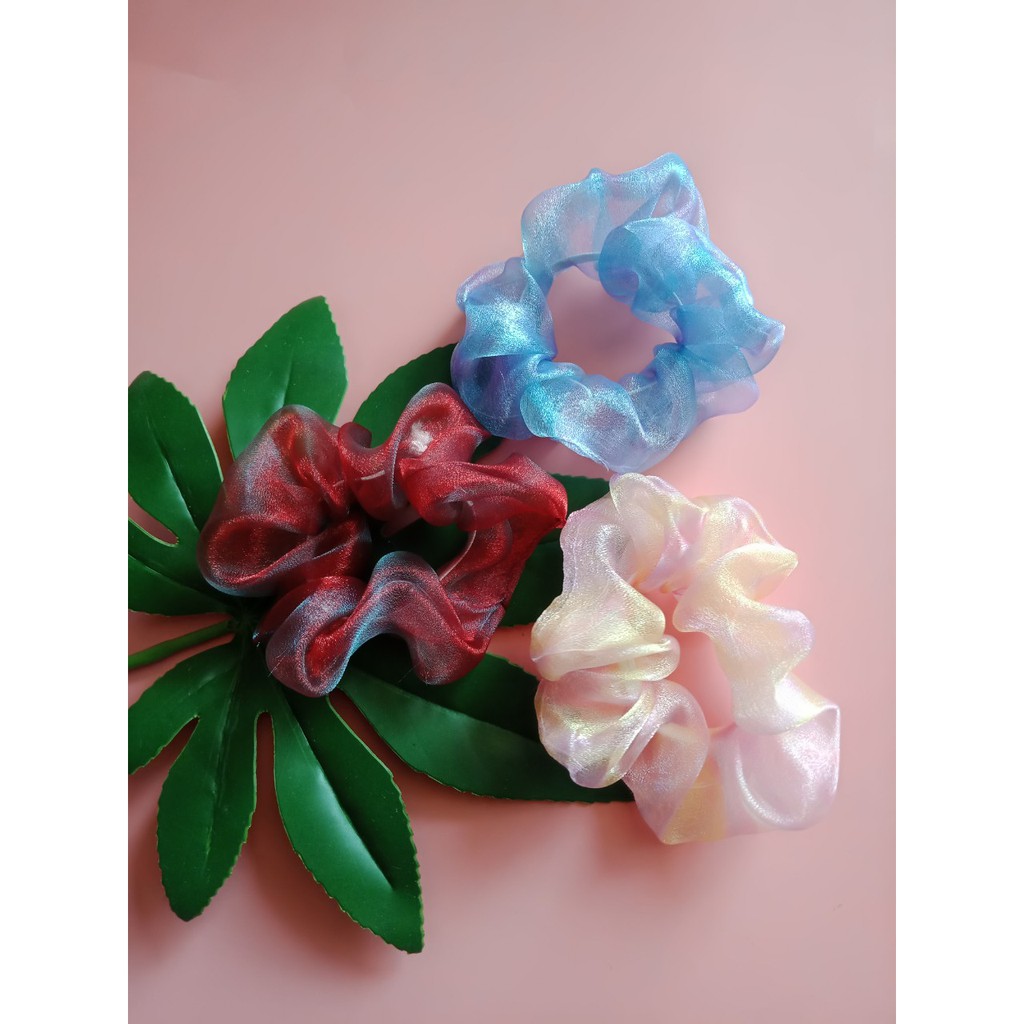 Scrunchies cột tóc von hologram