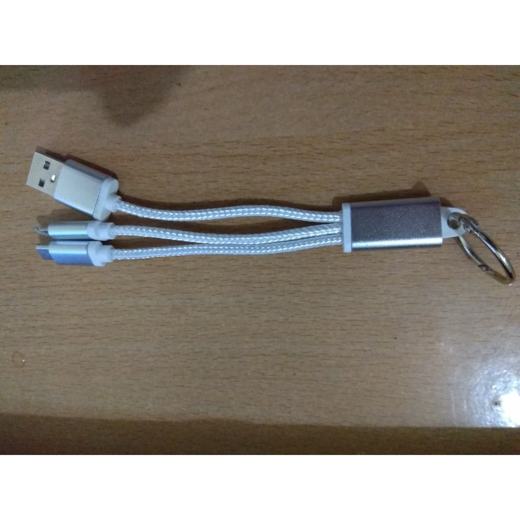 Cáp sạc móc khóa 3 đầu