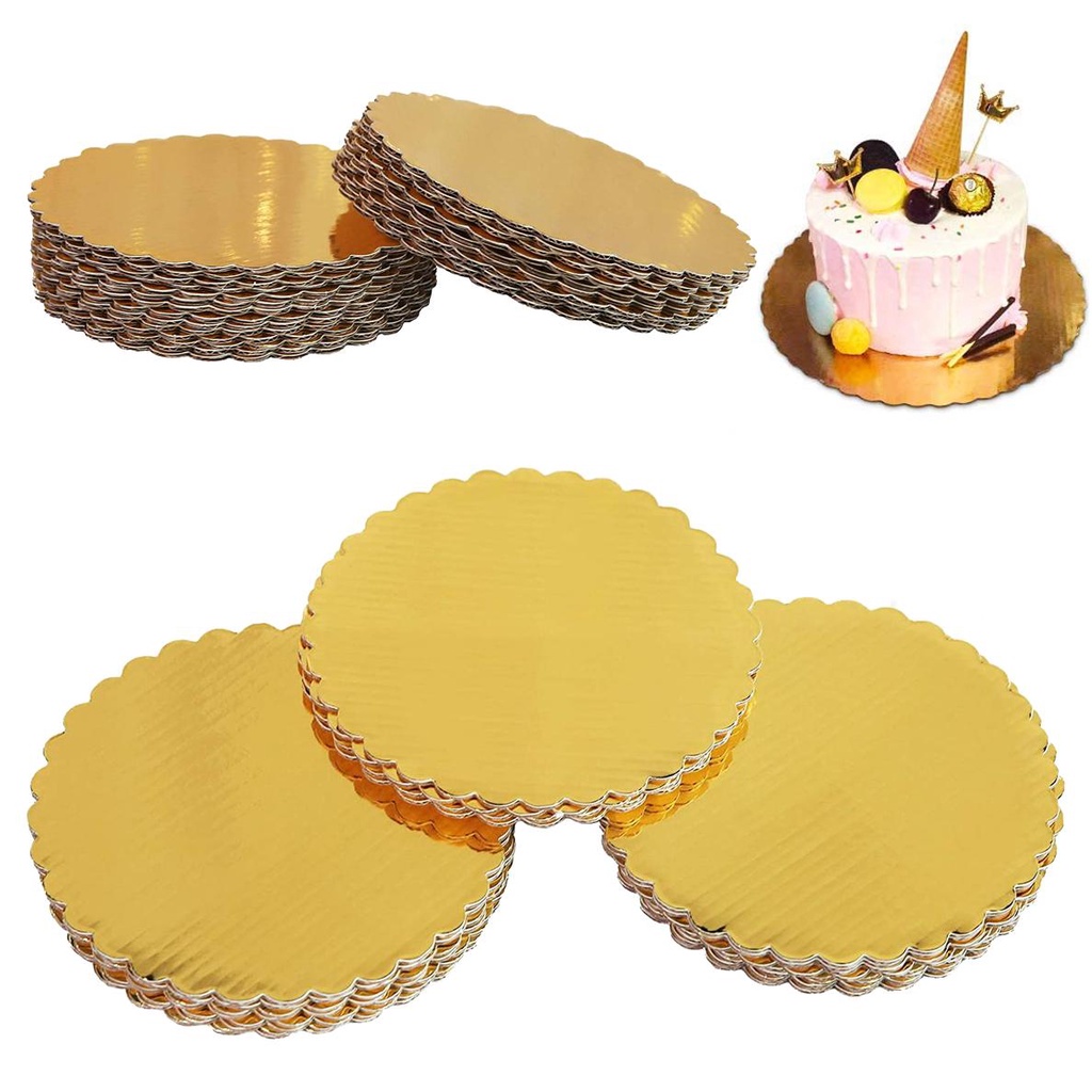 Bảng Bánh Kem Thiết Kế Tinh Tế Tiện Dụng|Đĩa Tròn Trưng Bày Bánh Cupcake Dùng Một Lần Tiện Dụng