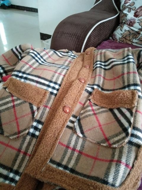 Măng tô dạ lót lông ấm cho bé gái