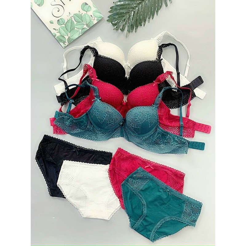 Bộ lót Man hoa hồng mút vừa KIỂU LẠ MẮT, có gọng, nâng ngực tự nhiên | BigBuy360 - bigbuy360.vn