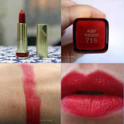 Son thỏi Max Factor X Colour Elixir Lipstick màu 715 Ruby Tuesday Ouibeaute