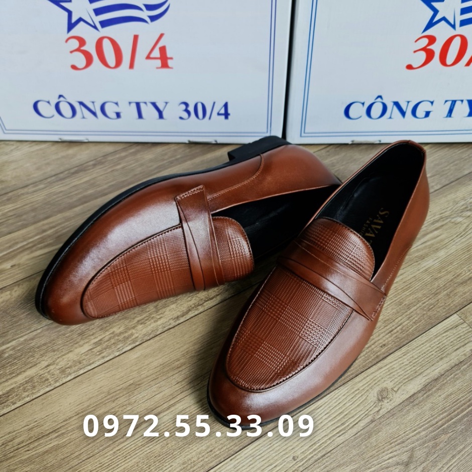 [BIG SALE]  Giày lười da bò nâu 348