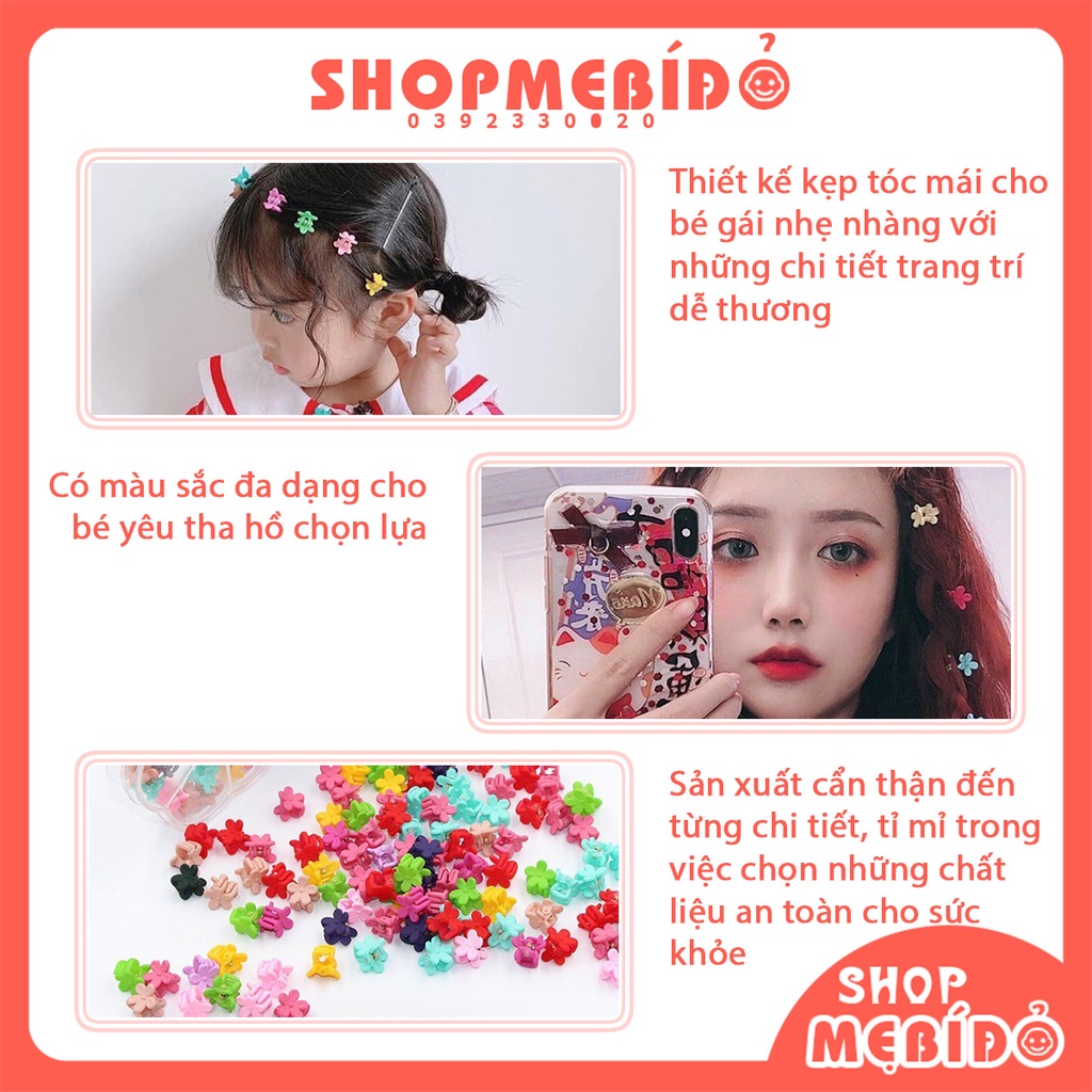 Kẹp Tóc Càng Cua Mini Set 50 Chiếc Nhiều Màu Siêu Dễ Thương Cho Bé Gái Shop Mẹ Bí Đỏ PK50