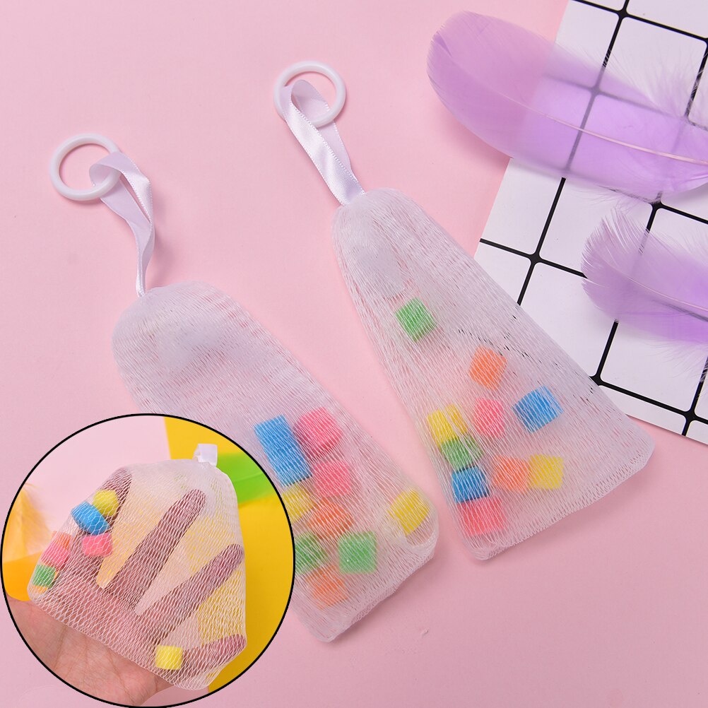 (Hàng Mới Về) 1 Túi Lưới Đựng Xà Phòng Tạo Bọt Handmade Màu Sắc Ngẫu Nhiên Tiện Dụng Cho Phòng Tắm