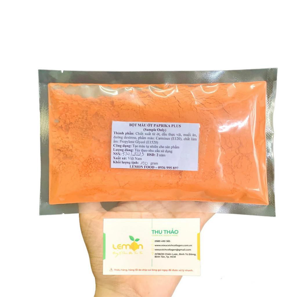 1Kg Bột màu ớt PAPRIKA PLUS tạo màu khói, màu vàng cam cho xúc xích, cá viên, chả cá