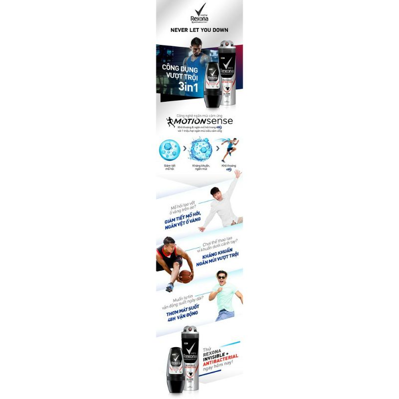 Lăn Khử Mùi Rexona Men 45ml