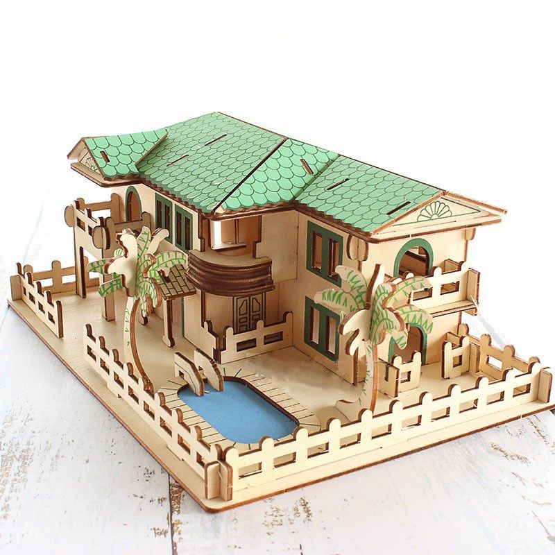 Mô hình Charming Aegean Sea cắt Laser - Đồ chơi lắp ráp 3D gỗ