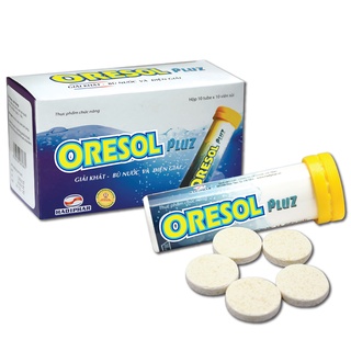Viên sủi Oresol Orezol Oressol Plus bù điện giải Hadiphar bổ sung nước và chất điện giải lọ 10 viên