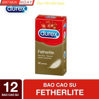 Bao cao su Durex Fetherlite 12 bao - Bao cao su durex chính hãng