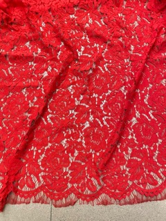 Vải ren sợi chỉ cotton đẹp (đủ màu-bán khoang)