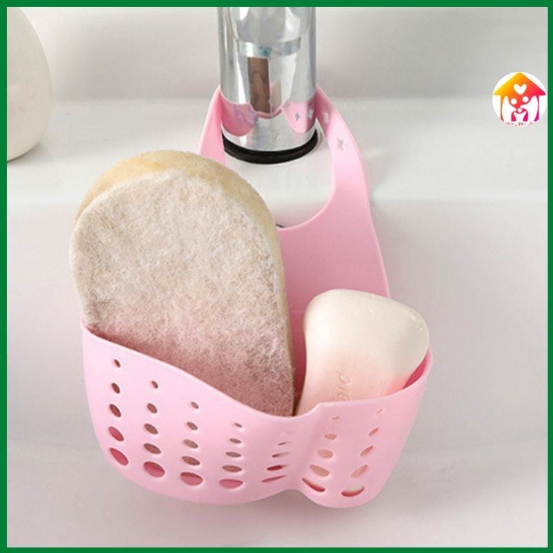 Giỏ treo silicon đựng miếng rửa bát ,bàn chải,dụng cụ tẩy rửa tiện lợi