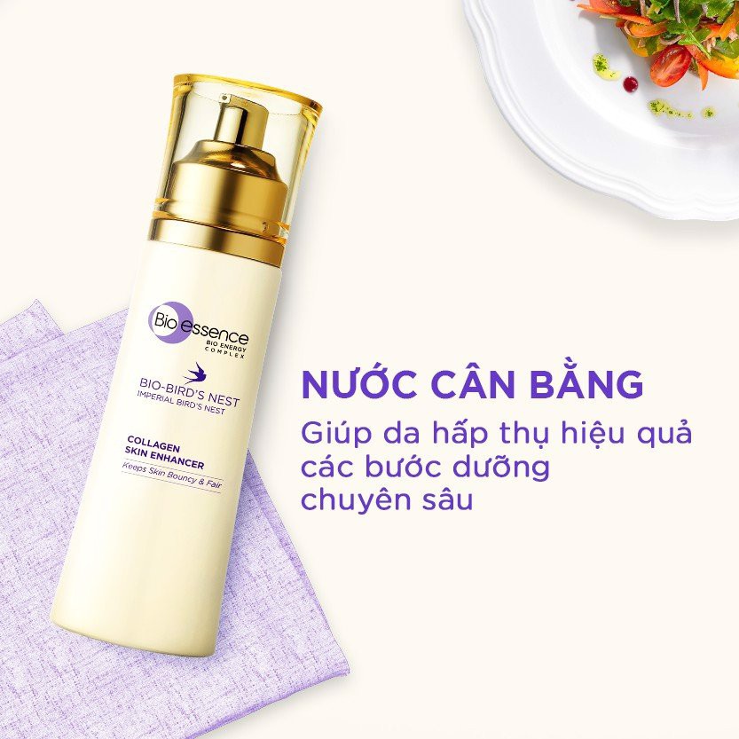 Nước hoa hồng Bio Essence, nước cân bằng da Bio Essence, săn mịn chiết xuất tổ yến Bio-Bird's Nest 100ml