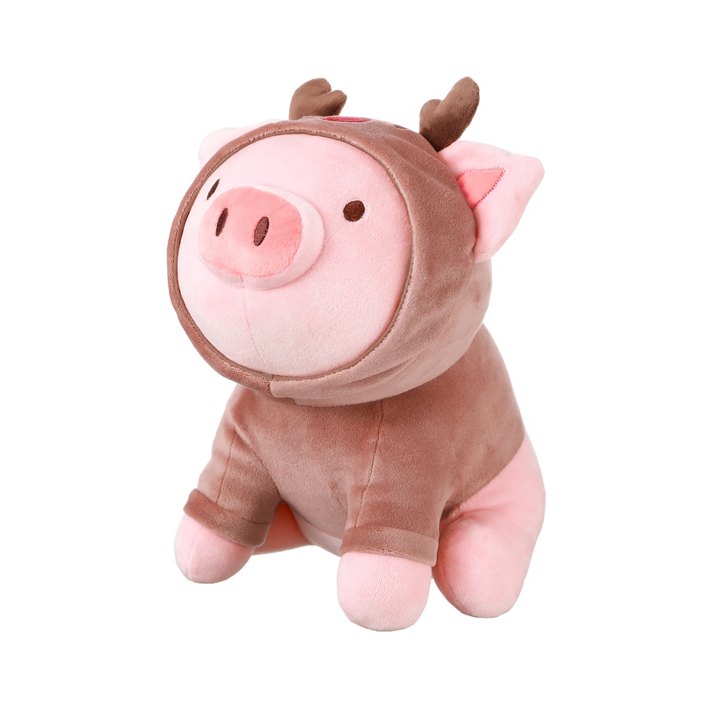 [Mã LIFEXANH03 giảm 10% đơn 500K] Thú bông Mini Family Series Sitting Piglet (Deer Hoodie) MINISO