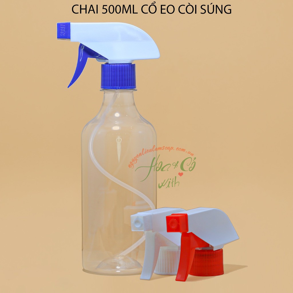CHAI NHỰA 500ML VÒI XỊT KÍNH
