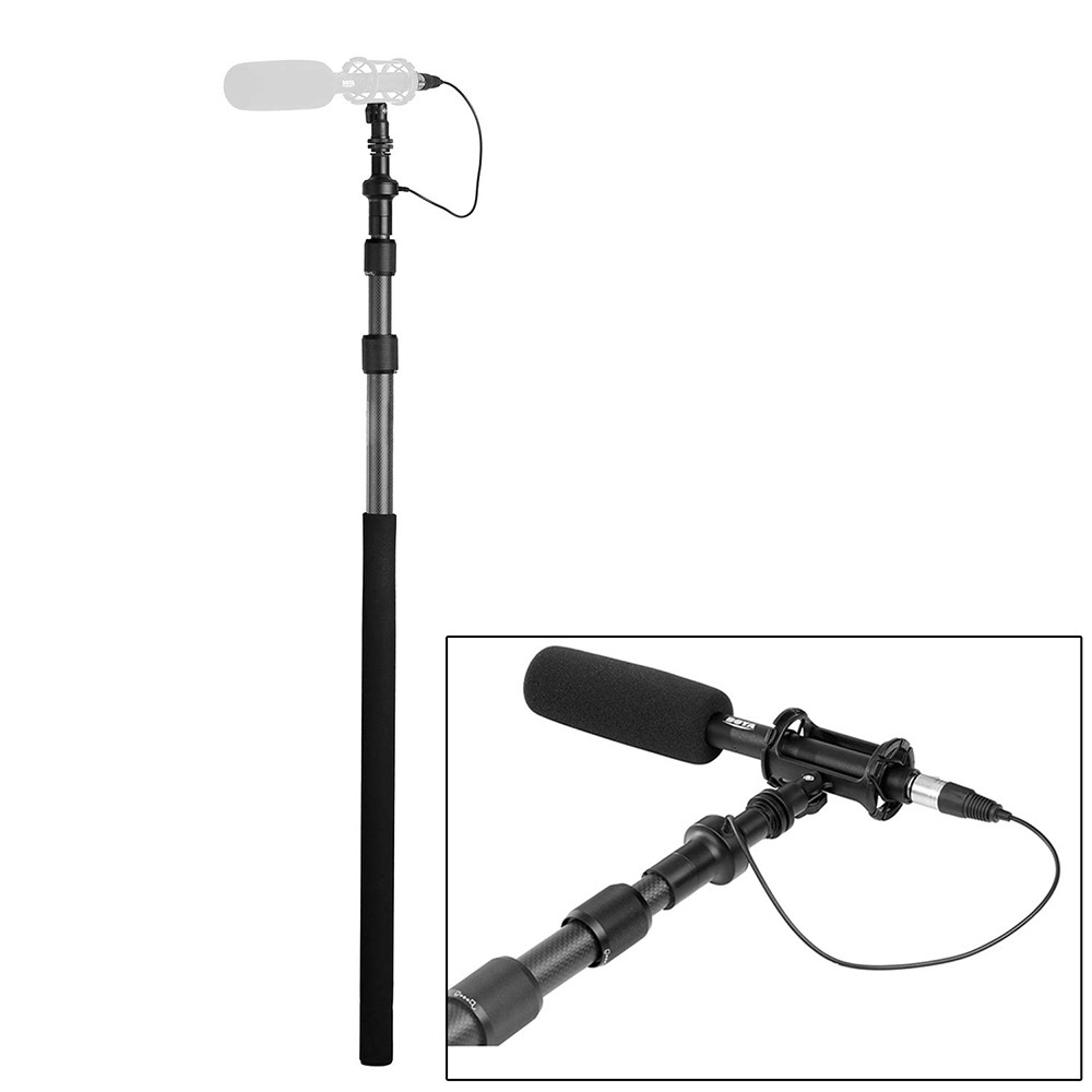 BOYA BY-PB25 - Hàng Chính Hãng - Boompole tích hợp cáp nối cổng XLR hỗ trợ thu âm/phỏng vấn