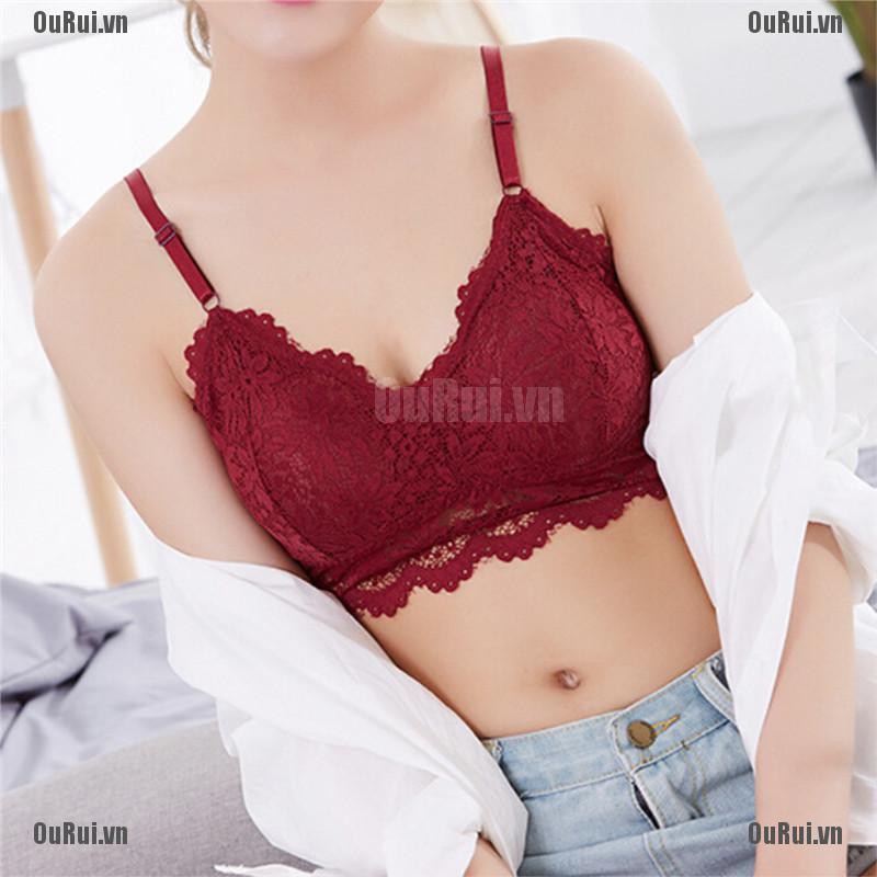 Áo ngực ren hoa màu tùy chọn có mút nâng quyến rũ