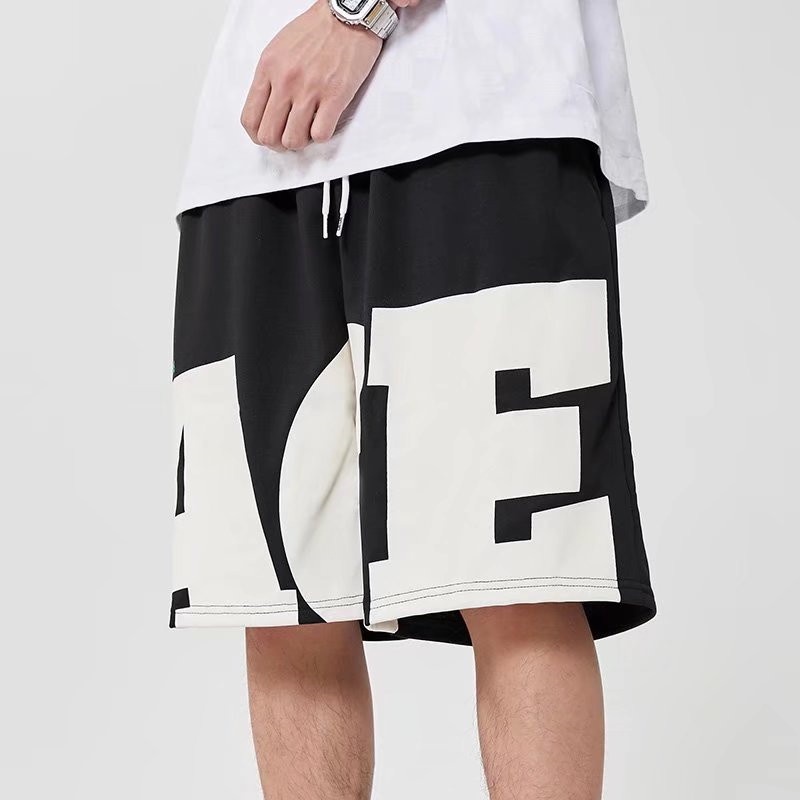 Quần Short Thể Thao Ống Rộng In Chữ Thời Trang Nhật Bản Cho Nam Cỡ M-3XL