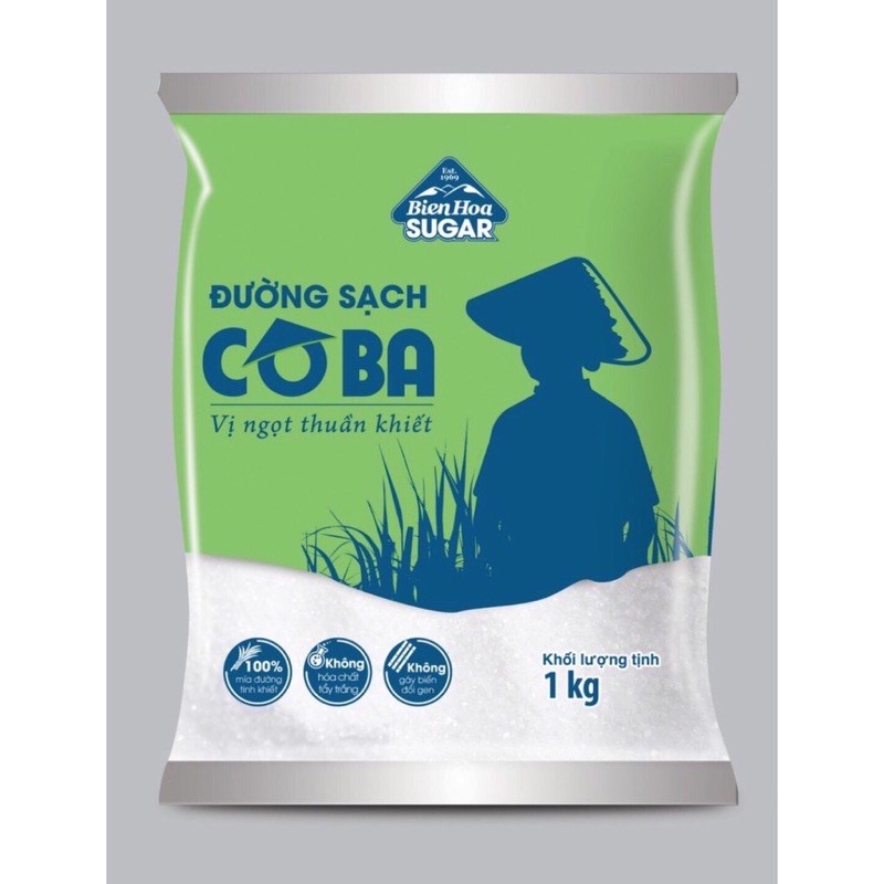 Đường Sạch Cô Ba Biên Hòa/ Đường Sugar Refined Gói 1kg