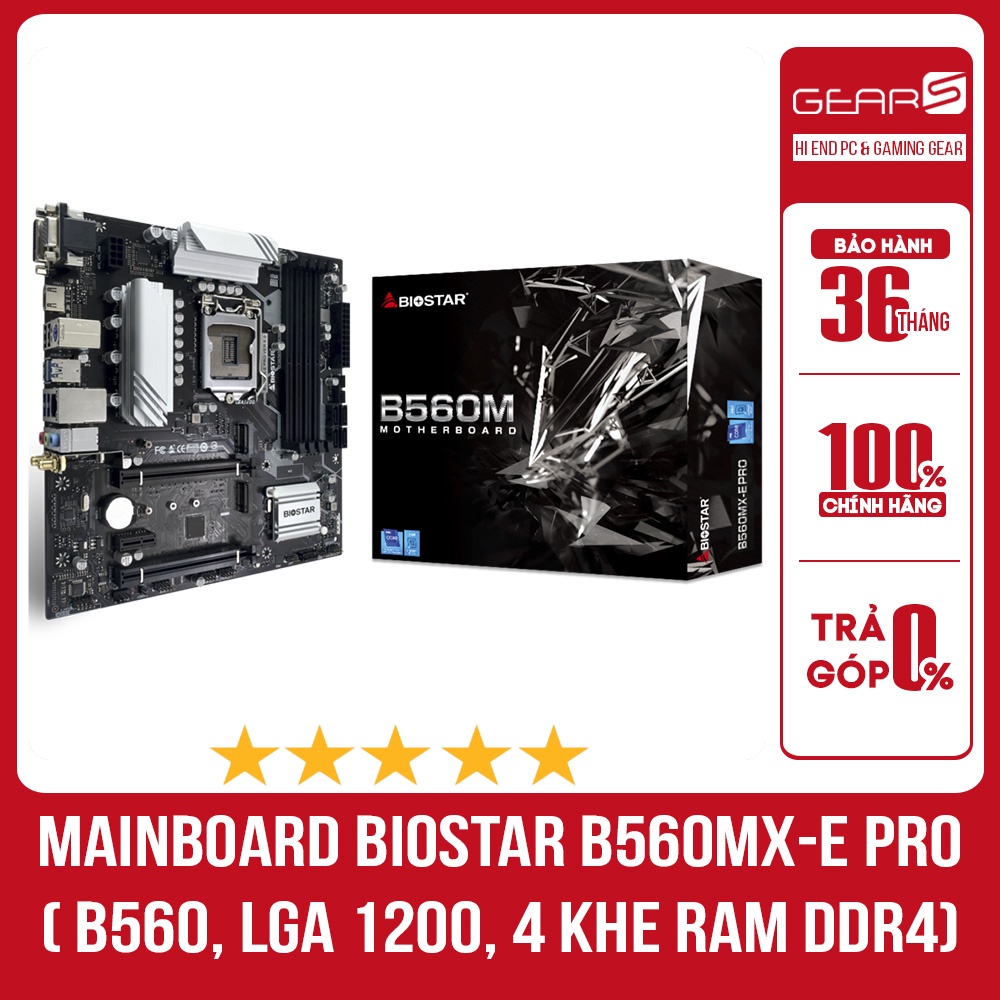 [Mã 154ELSALE2 giảm 7% đơn 300K] Bo mạch chủ Biostar B560MX-E Pro - Bảo hành chính hãng 36 Tháng