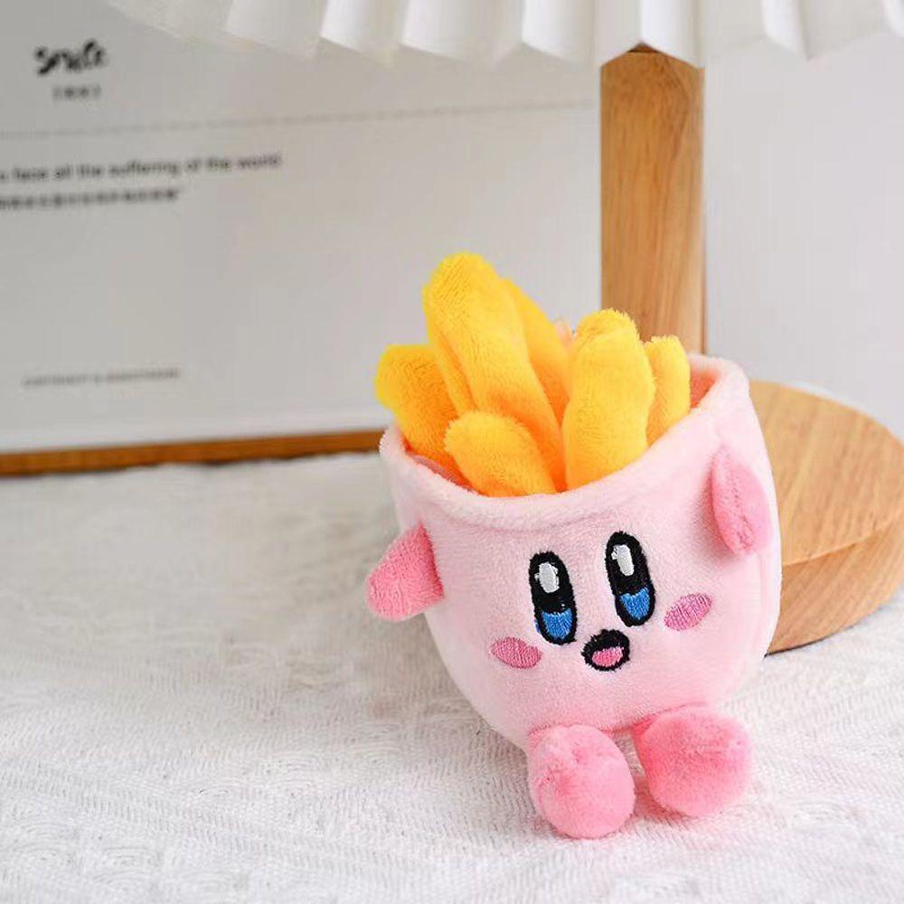 Móc Khóa Hình Ngôi Sao Kirby Nhồi Bông Hoạt Hình Hamburger Khoai Tây Chiên Kirby DIY
