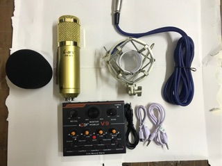 Combo Mic thu âm AMI BM900 sound card V9