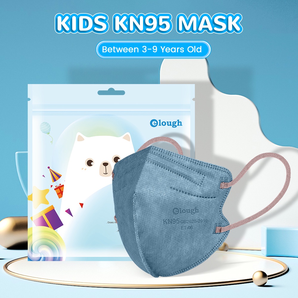 Set 10/20/30/50 Khẩu Trang 3-9 FFP2 5 Lớp Kn95 Dành Cho Trẻ Em