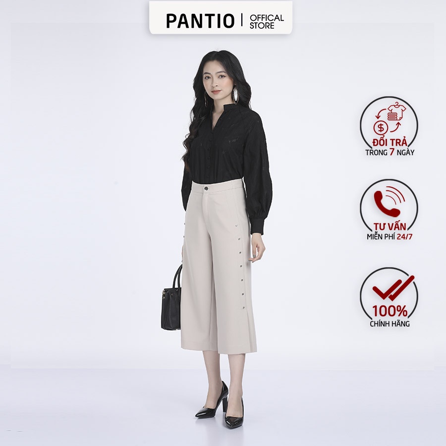 Quần lửng dáng suông đính khuy thời trang FQL1428 - PANTIO