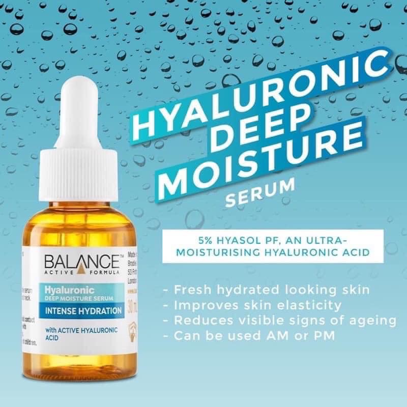 Serum BALANCE Cấp Nước Dưỡng Ẩm Balance Active Formula Hyaluronic Deep Moisture (30ml)