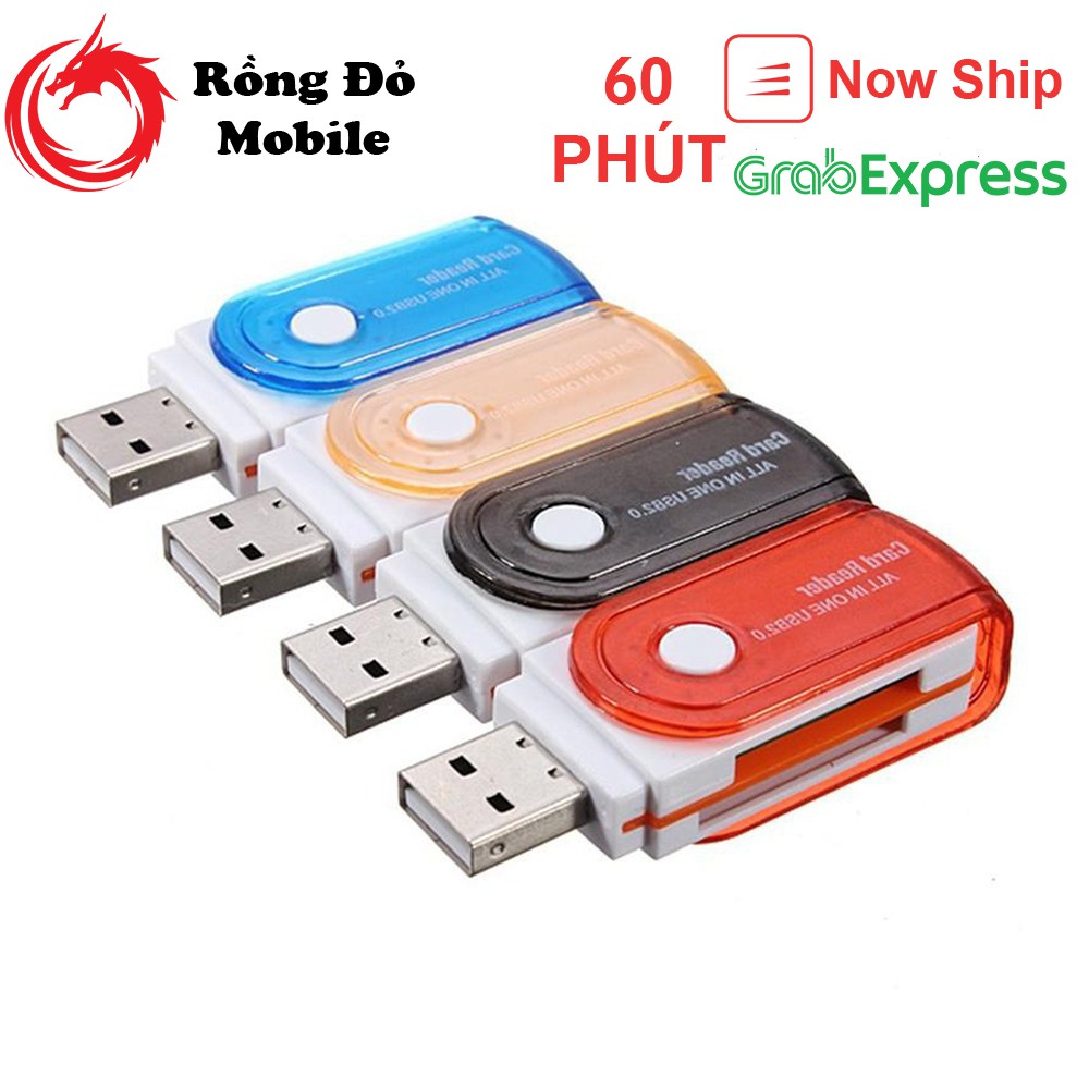 Đầu đọc thẻ đa năng nhỏ gọn tiện lợi hỗ trợ nhiều loại thẻ nhớ cổng USB 2.0