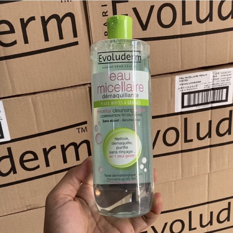 EVOLUDERM Nước Tẩy Trang Evoluderm Cho Da Hỗn Hợp, Nhờn 500ml 250ml