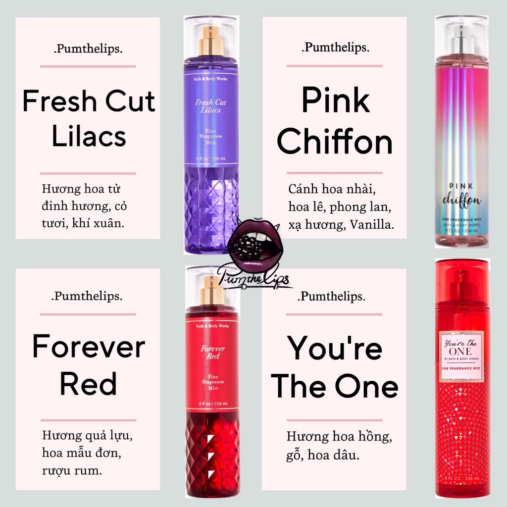 Xịt thơm Body Mist Bath and Body Works