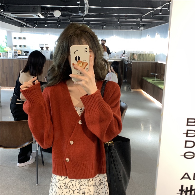 Xiaozhainv Áo Khoác cardigan Dệt Kim Tay Dài 4 Màu Tùy Chọn Phong Cách Hàn Quốc Thời Trang Cho Nữ | BigBuy360 - bigbuy360.vn