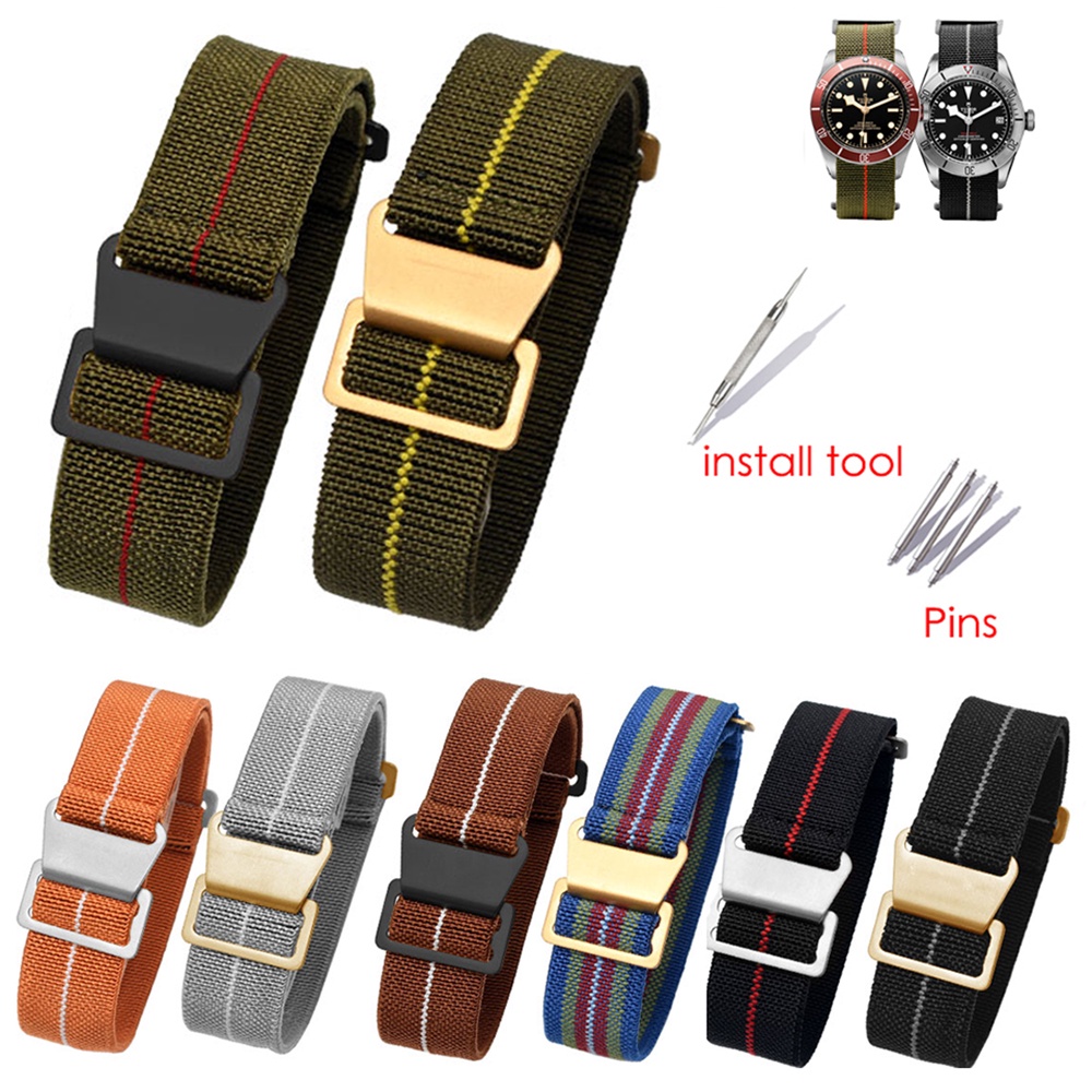 Dây Đeo Đồng Hồ Bằng Nylon Co Giãn Cho Seiko 60s 18mm 20mm 22m