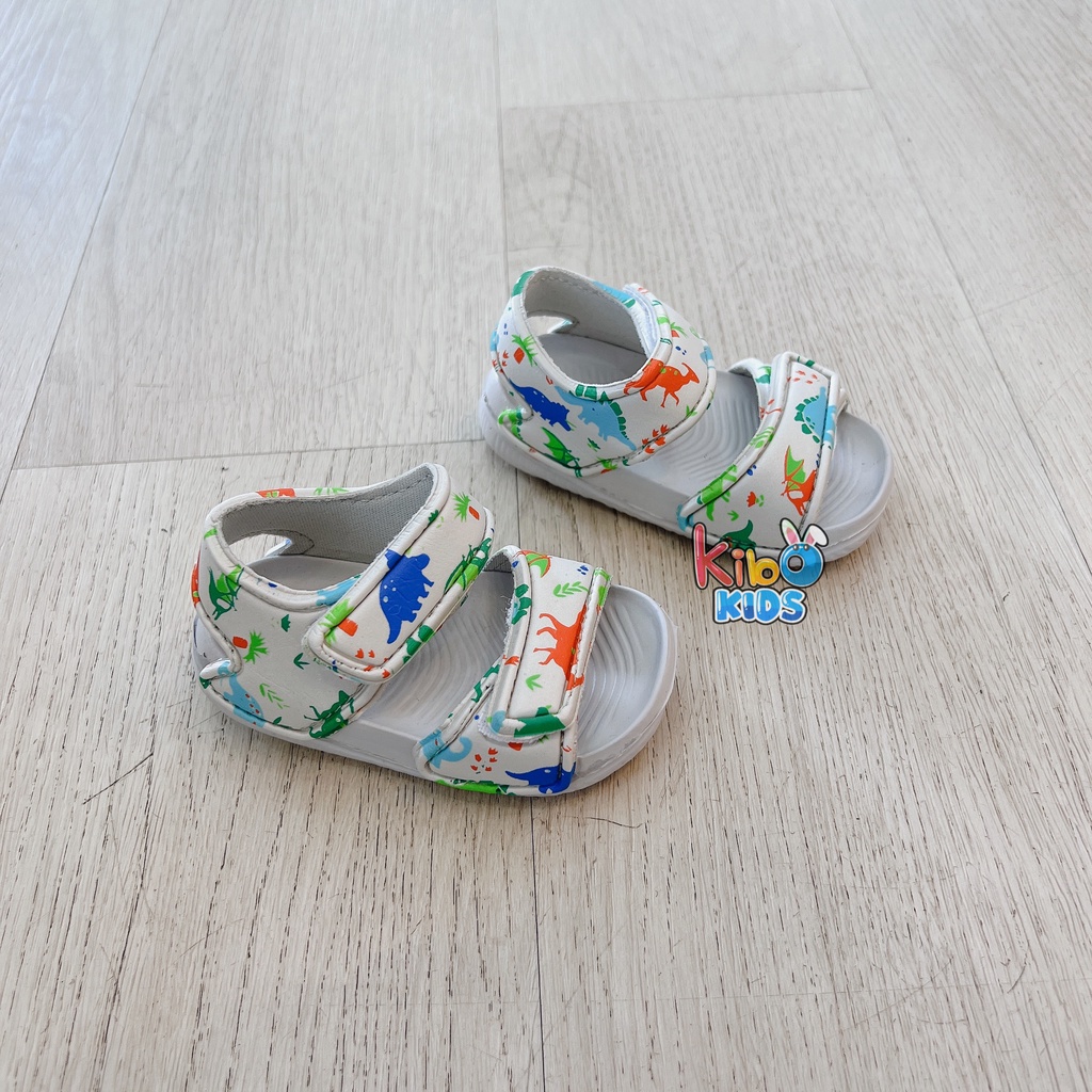 Sandal Xốp Cho Bé Trai Siêu Nhẹ Size từ 3 Tháng Hoạ Tiết Khủng Long A227