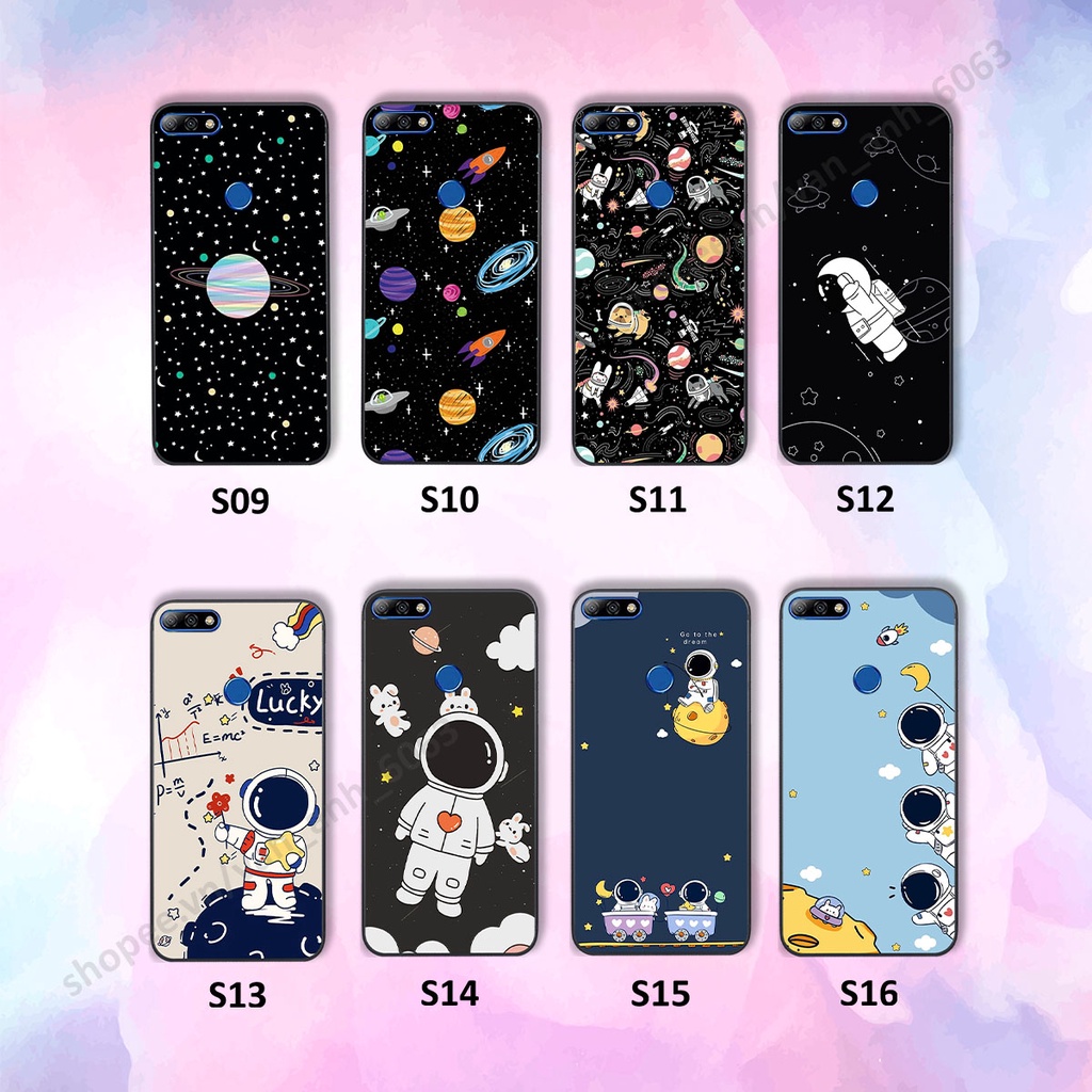 Ốp Huawei Y7 Prime 2018 / Y7 Pro 2018 hình bầu trời, phi hành gia đẹp, ốp lưng điện thoại huawei viền dẻo cao cấp