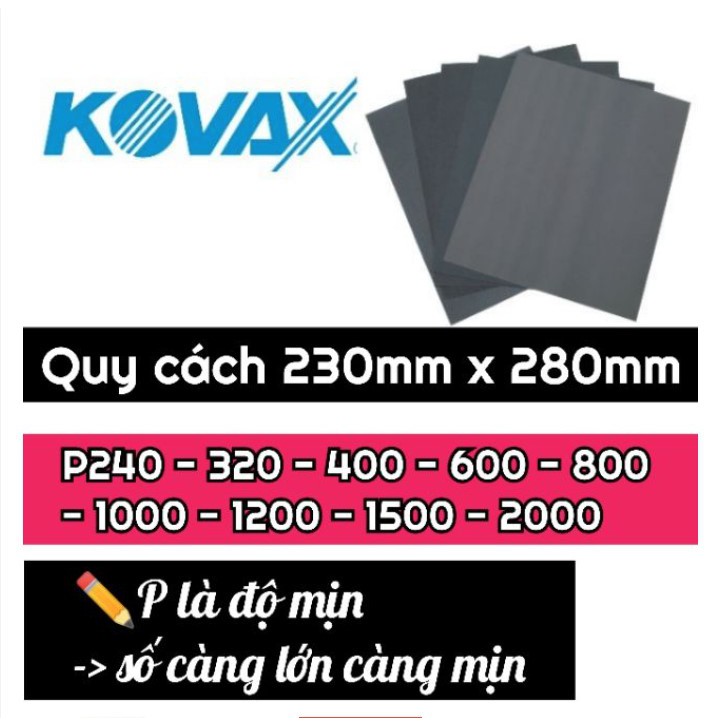 Giấy nhám Nhật KOVAX mịn  P240-320-400-600-800-1000-1200-1500-2000