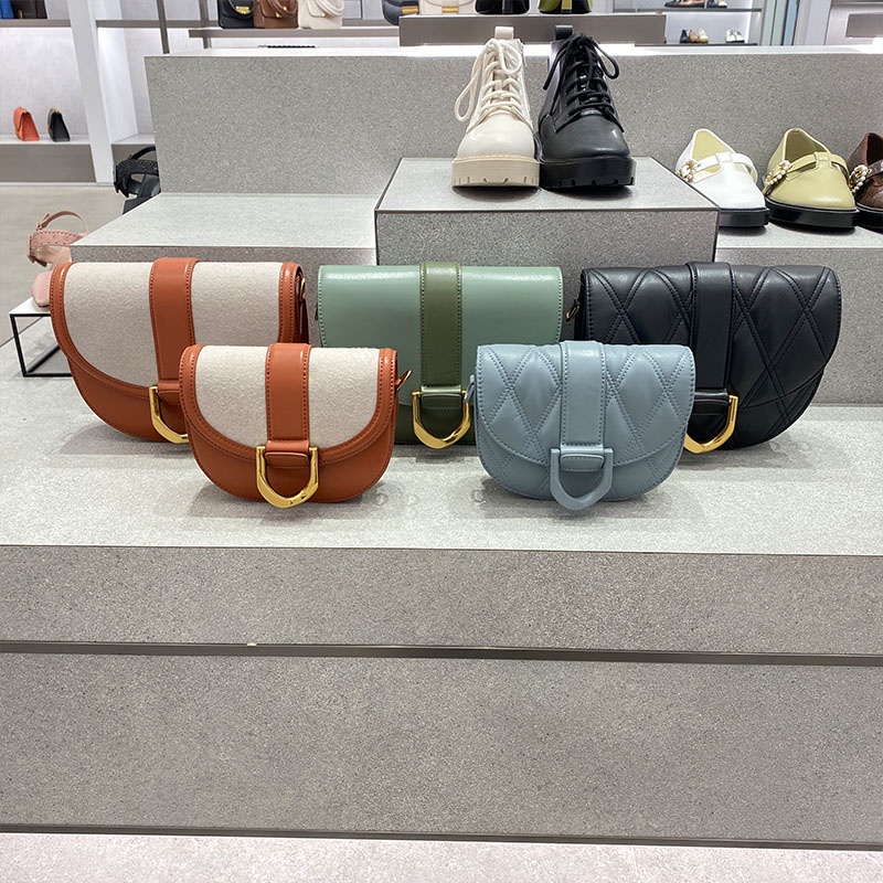 Mới80781628/80781629/80781630Túi Xách Hình Yên Ngựa Màu Sắc Retro Độc Đáo Đẹp Mắt Dành Cho Nữ